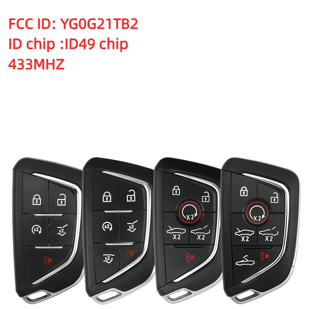 

YG0G20TB1 ID49 Chip 434MHz Keyless Go Proximity Car Remote Control Key Fob For Cadillac Escalade CT4 CT5 2020 2021 2022