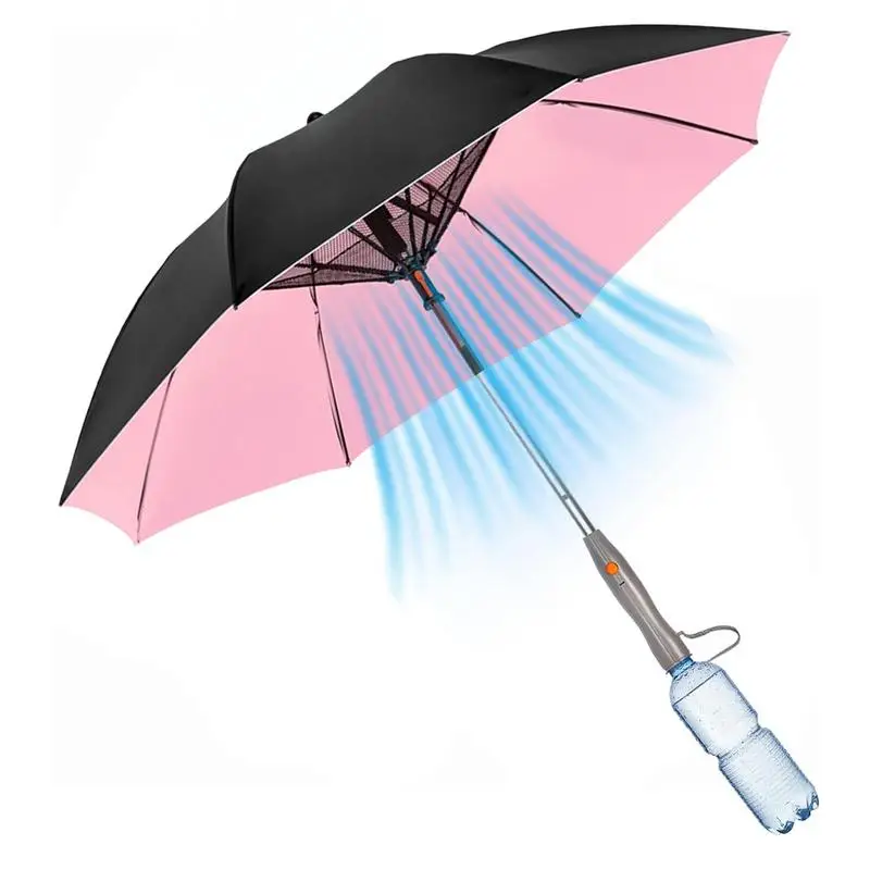 

UV Blocking Umbrella With Fan Cooling Sun Umbrella With Fan And Mister Sunshade Umbrella Portable For Summer Outside Accessories