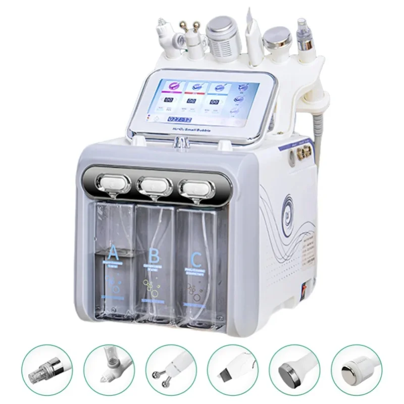 6-in-1 Dermabrasion Peel Spa Gesichtsgerät zur Hautverjüngung Hydro-Dermabrasion Aqua Tiefenreinigung Hautpflegegerät