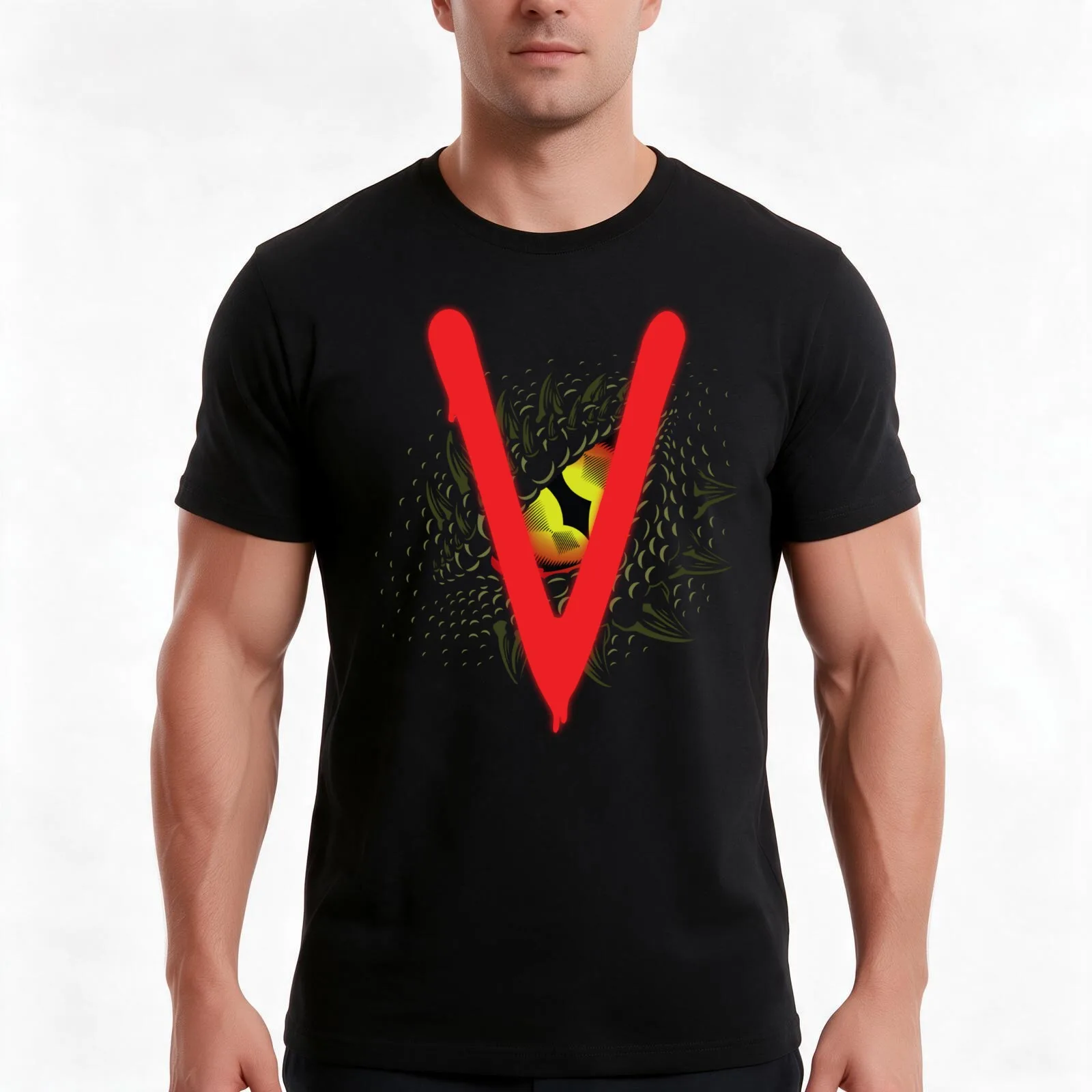 V - Visitors T-Shirt Summer Casual Cotton Tee Oversized Streetwear Tops Vintage Graphic Print Loose Fit Short Sleeve