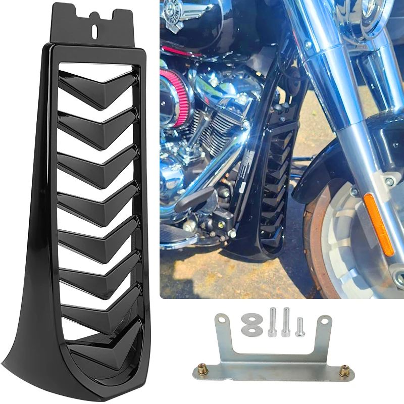 

Мотоциклетный передний спойлер-обтекатель Vivid Black, нижняя накладка на радиатор для Harley Softail 2018-2025 Street Bob Breakout Fat Bob