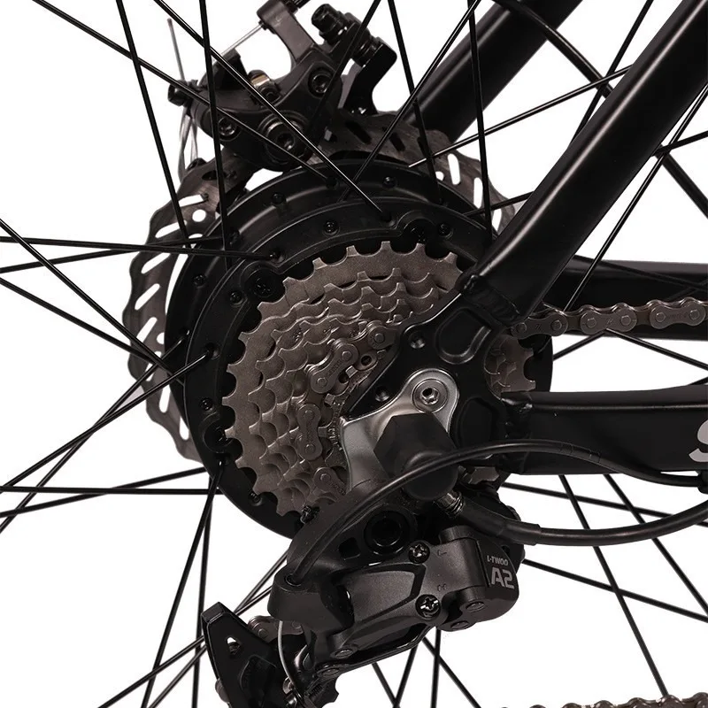 دراجة جبلية كهربائية بقوة 27.5 إطار من سبائك الألومنيوم ذو ذيل صلب، بطارية ليثيوم ناقل حركة 9 سرعات