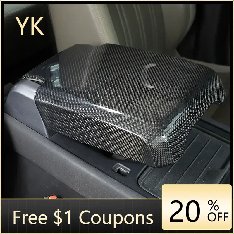 

For Land Rover Defender 90 110 130 2020-2024 Real Carbon Fiber Car Center Control Armrest Box Cover Interior Car Accessories