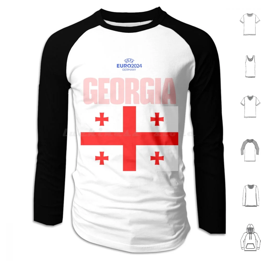 2024 European : Georgia Special Edition Design Hoodies Long Sleeve 2024 European Georgia Special Edition Football Fever