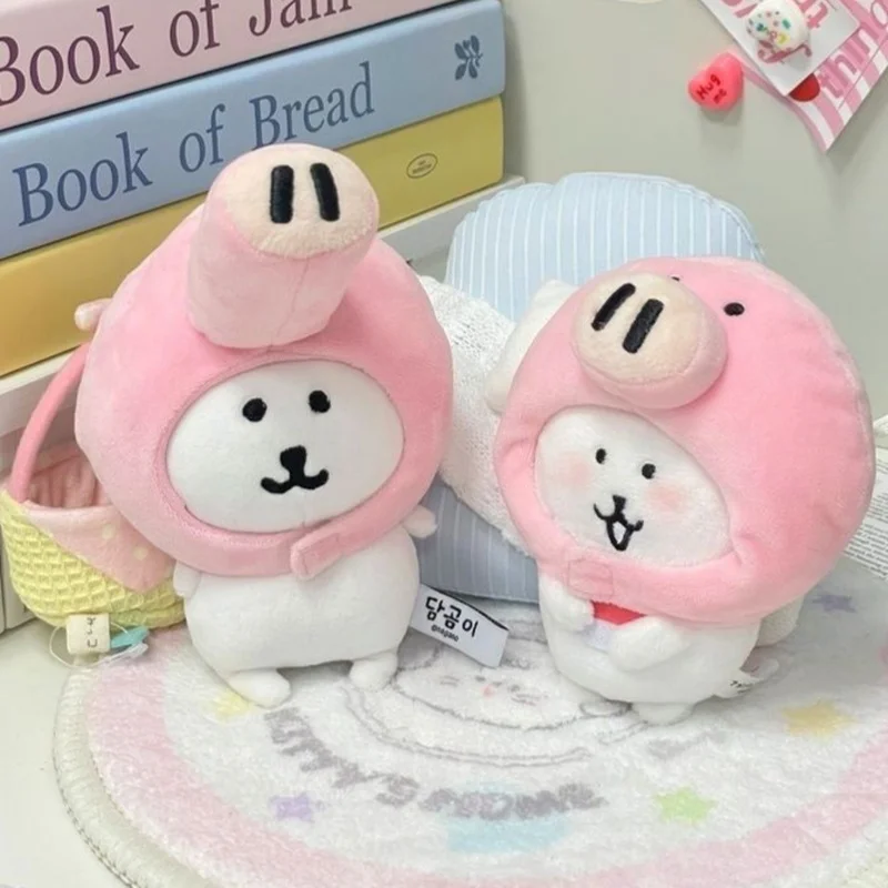 Adorable Self-Deprecating Bear Cotton Doll 10cm Cute Pig Nose Headwear 13cm Japanese Style Toys And Hobbies Dolls Accessories