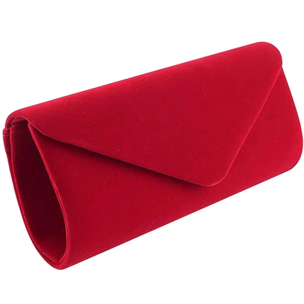 

Women Evening Bag Clutch Purse, Handbag With Detachable Chain Strap for Wedding Cocktail Party Velvet Solid Color