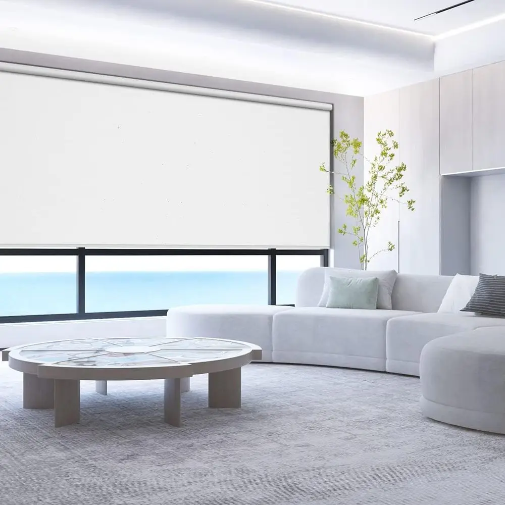 

Настраиваемые моторизованные светонепроницаемые жалюзи, ширина 21-114 см, с пультом ДУ, перезаряжаемые, белые