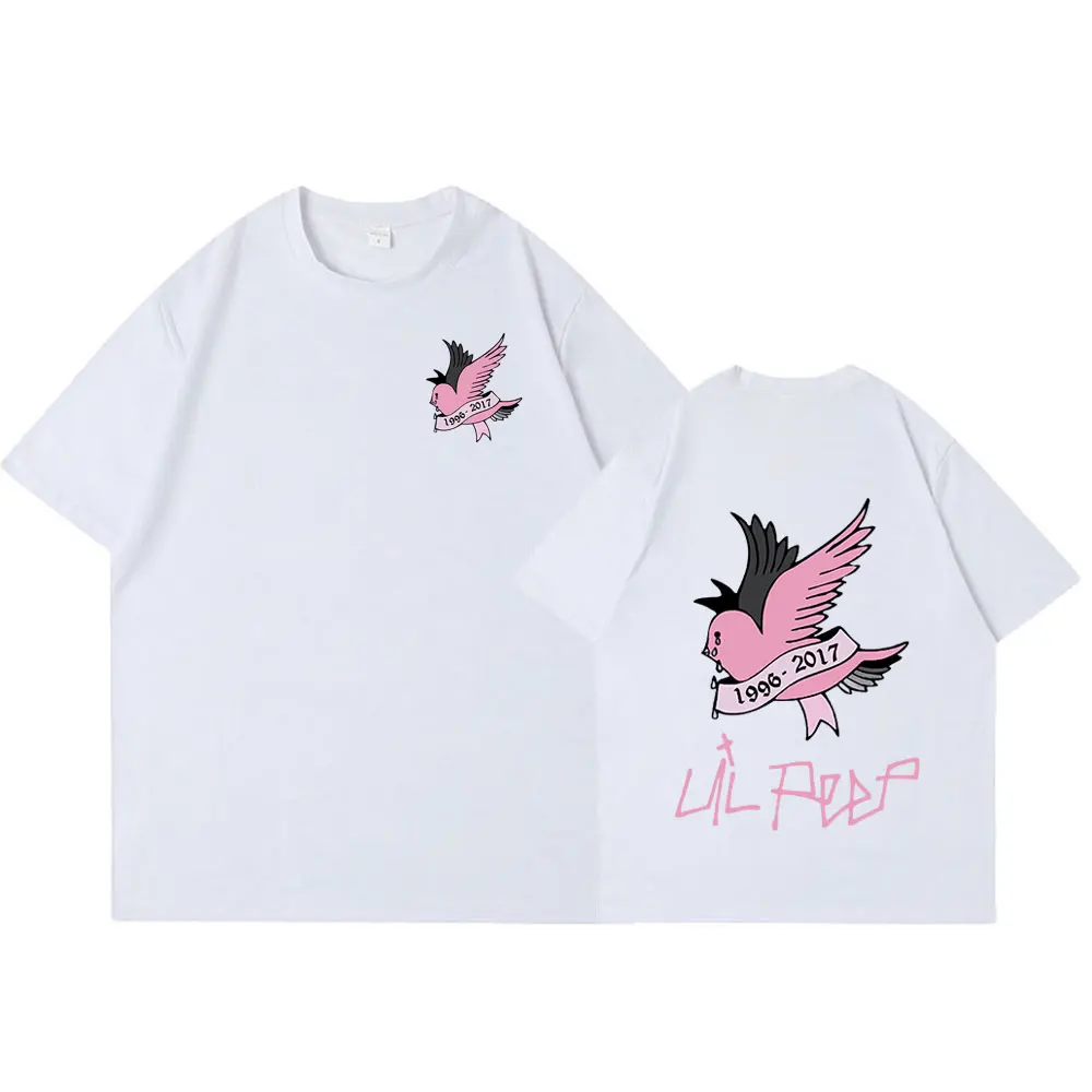 Rapper Lil Peep CryBaby Pink T shirt Men Women Hip Hop Fashion Short Sleeve T-shirt High Quality Oversized Pure Cotton Tee Shirt