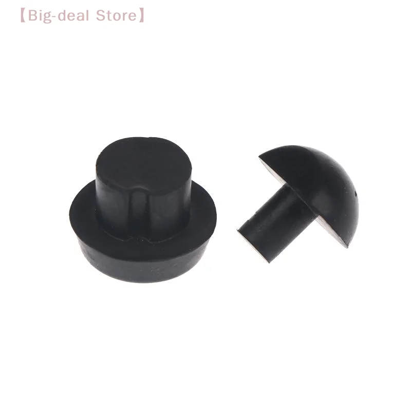 【M】10Pcs Black Billiard Cue Rubber Plug Rubber Billiard Cue Bottom Cover Pool Cue Bottom Bumper Standard Compatibility