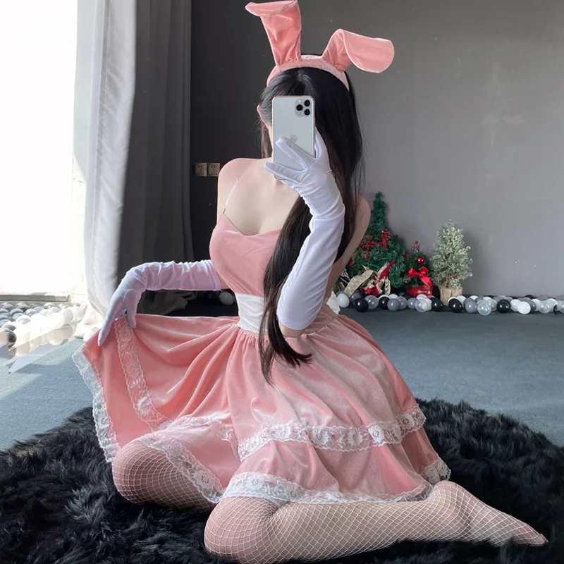 Seksowny aksamitny kostium na Halloween, uwodzicielski strój królowej balu, ubrania sceniczne Cisas, strój na występ S8.