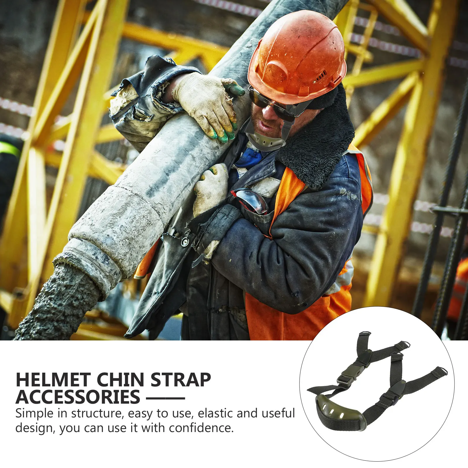 

2Pcs Safety Chin Strap Adjustable Hard Hat Straps Lightweight Chin Belt Replacement