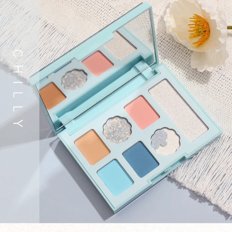 

Romantic Eye Shadow Plate Ice Crushing Blue Sweet Dream Blue Eye Shadow Suitable For Summer Eye Shadow