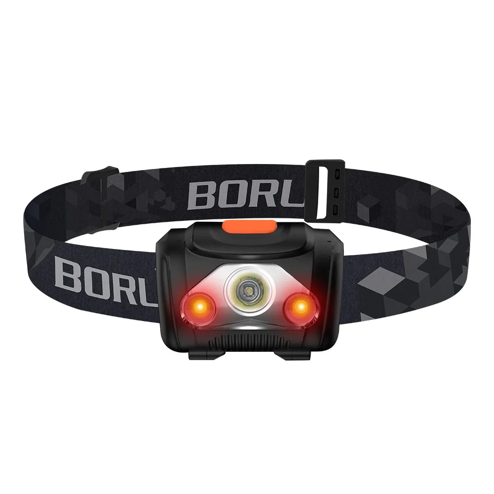 BORUiT H09 LED Mini Stirnlampe Weiß Rot ABS Scheinwerfer IPX4 Wasserdichte Stirnlampe Verwenden Sie AAA Batterie Angeln Jagd Laterne