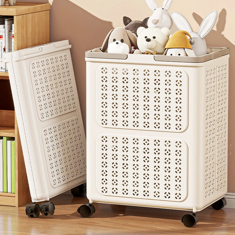 Foldable Laundry Basket,3 Sizes, Large Capacity Rolling Mobile with Wheels,Ideal for Toys/Sports Gear/Laundry Storage Organizer