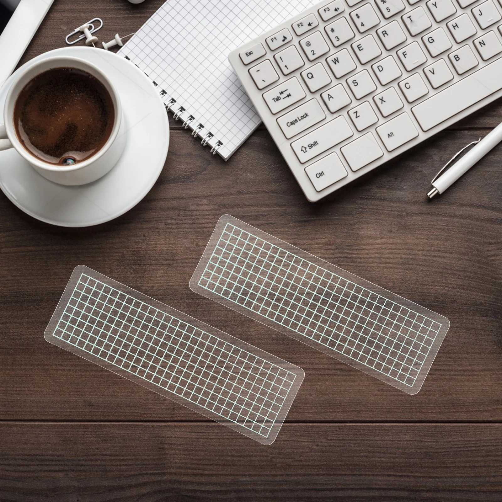 100Pcs Lightweight Tape Holders Plaid Pattern Boards with Grid Layout Portable Design for on-The-Go Creativity Tape Dispensing