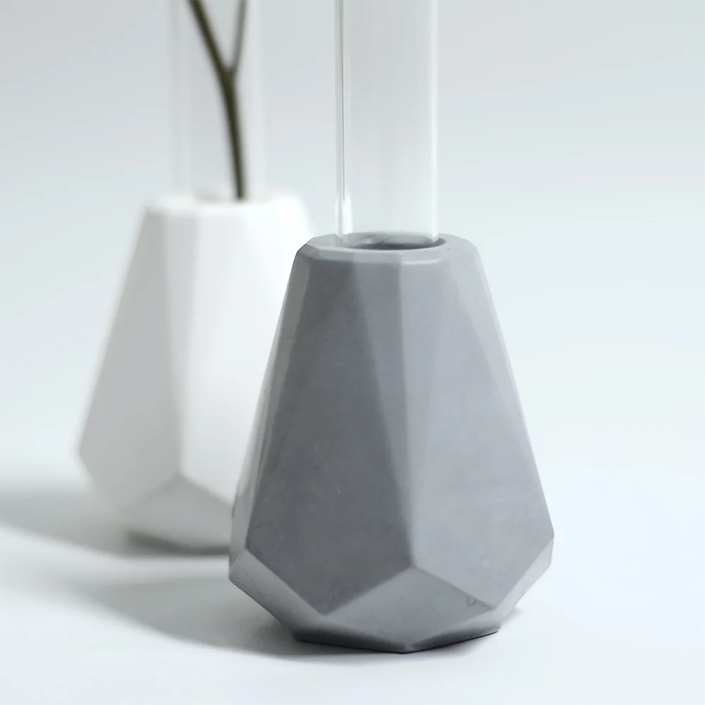 Silicone Mold For Concrete Vase，Simple Cement Hydroponic Plant Flower Vase,Jesmonite Flower Decoration Mold