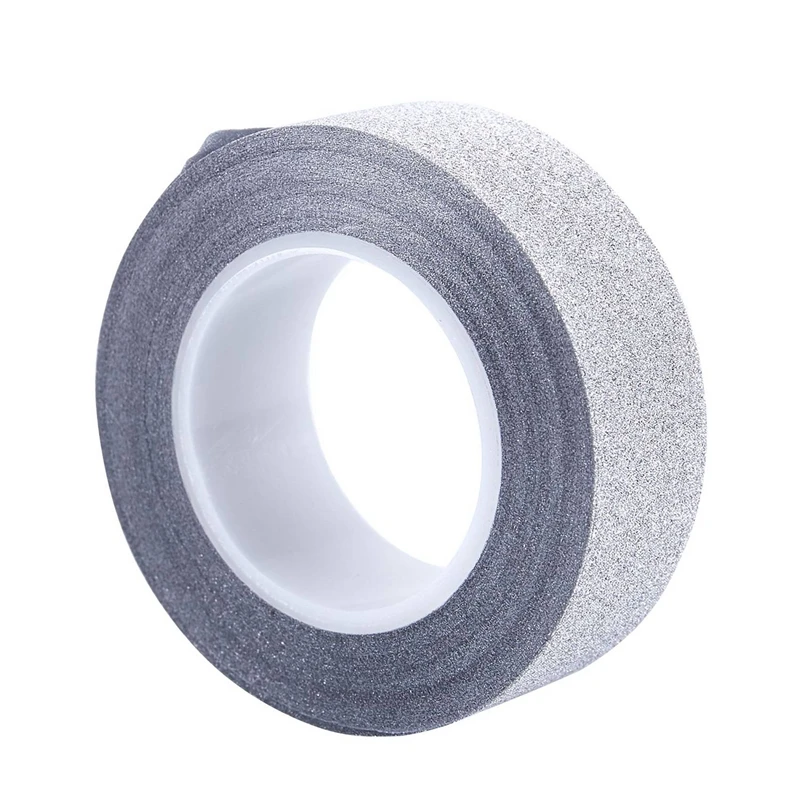 3x10m Glitter Tape Stick selbst klebende Aufkleber Etikett dekoratives Papier DIY Silber