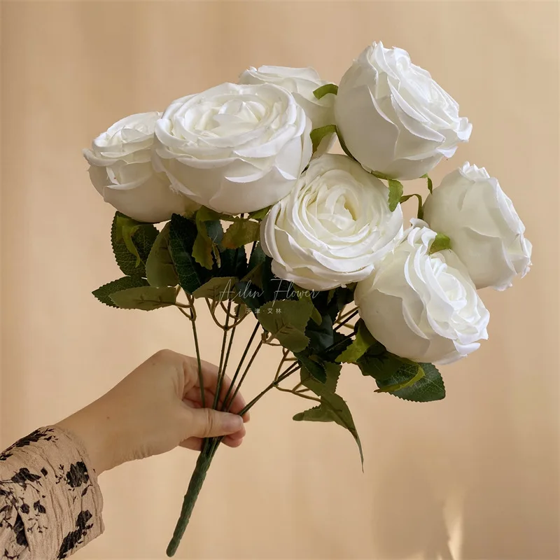 7 heads Rose Bouquet  Artificial Flower Wedding Decoration Home Decoration