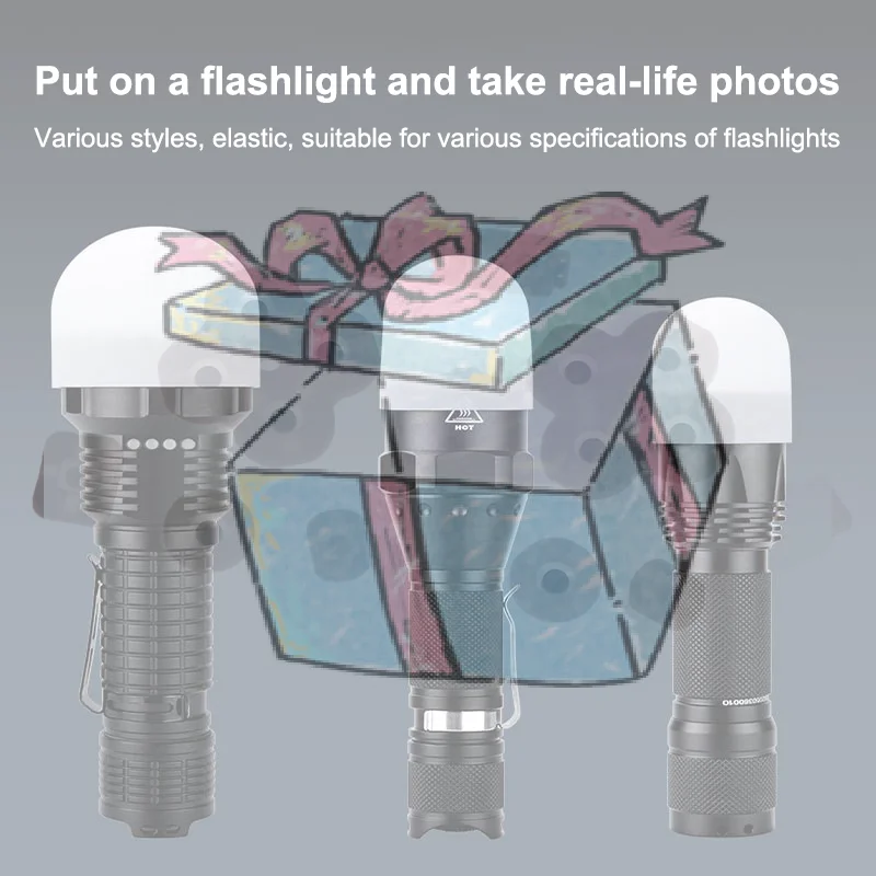 

【CCA】2Pcs Silicone Elastic Flashlight Lampshade For SP31 SP35 IF22A C8G IF25A SP36 S2 C8 EA01 TS21 Q8 14-75MM Torch