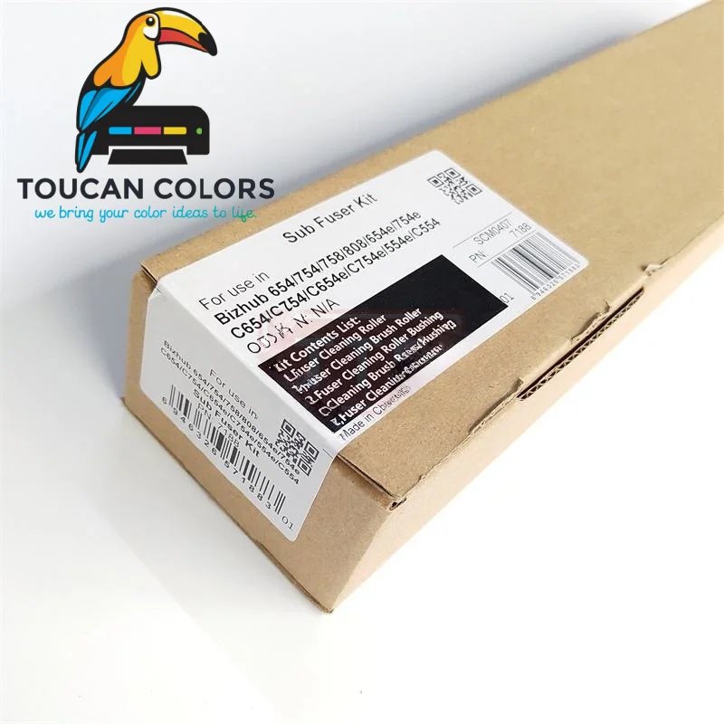 ToucanPrinter Sub Fuser Kit Cleaning Roller & Brush Roller & Bushing Bearing Metal Konica Minolta Bizhub C654e 754e C654 C754