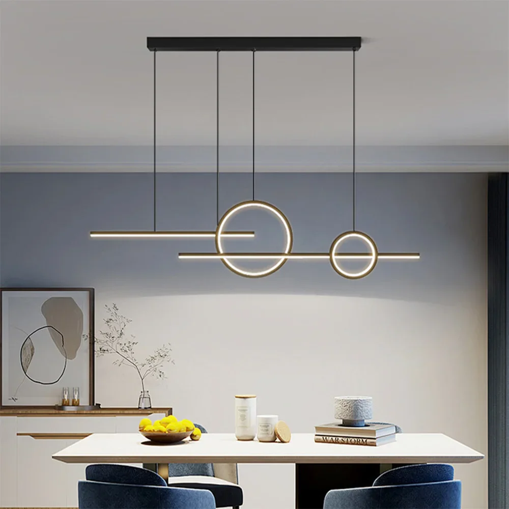 Lampe LED Suspendue au Design Minimaliste Moderne, Luminaire Décoratif d'Nik, Disponible en Noir et Blanc, Idéal pour un Restaurant, un Salon, un Bar ou un Café