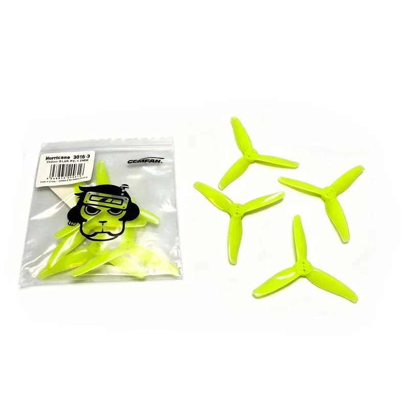 Gemfan 3016 3-Blatt 3-Zoll Toothpick Propeller, 1.6 Pitch, 1.5g/2mm Innenloch für 1108~1303 Tiny FPV Brushless Motor