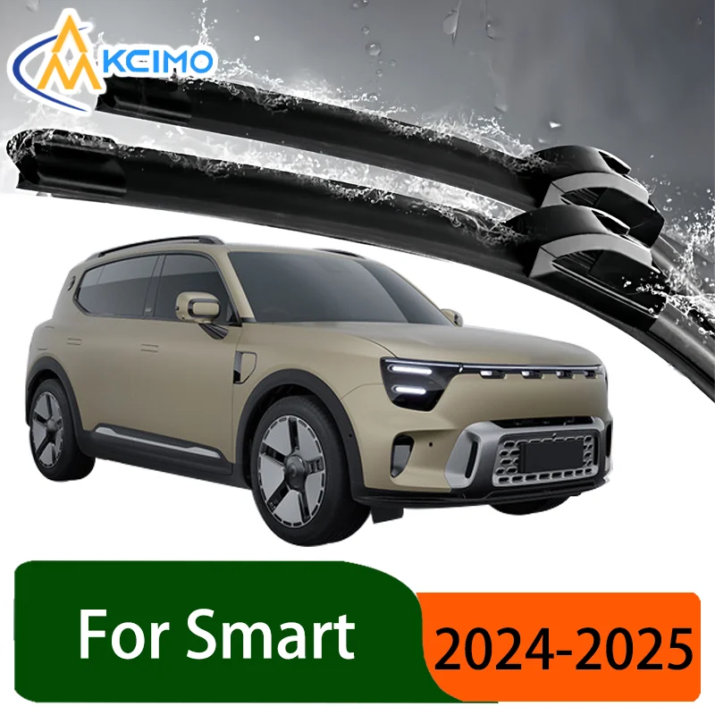

Durable Silent Black Front Wiper Blades Set for Smart #5 2024-2025 Premium Auto Windscreen Windshield Window Wiper Accessories