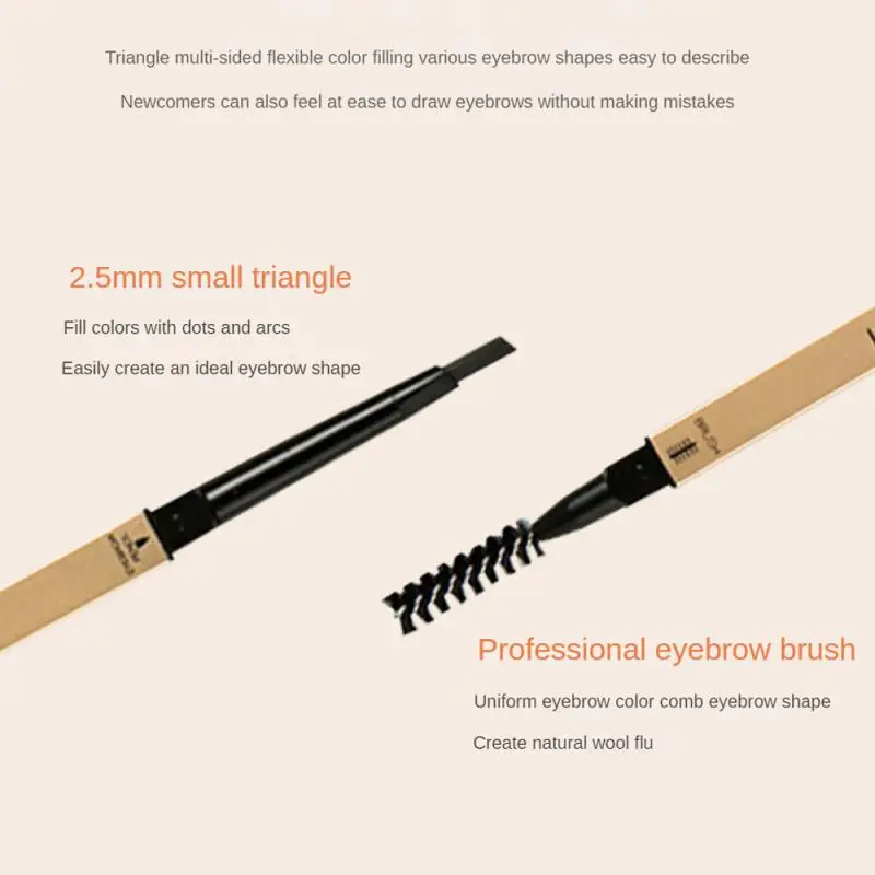 Easy To Color Eyebrow Pencil Not Easy To Remove Makeup Easy To Use Double Head Long Lasting Color Triangle Eyebrow Pencil Need