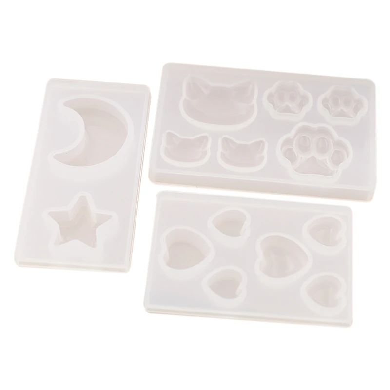 

Cat Bear Paw Heart Moon Star Silicone Mold Resin Silicone Mould Handmade Diy Jewelry Making Epoxy Resin Molds