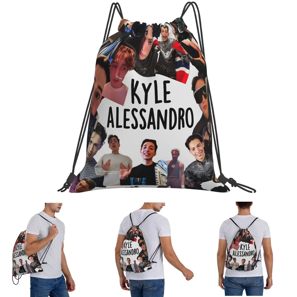 

Рюкзаки Kyle Alessandro, многофункциональные портативные карманные спортивные сумки на шнурке, сумки для книг для путешествий студентов