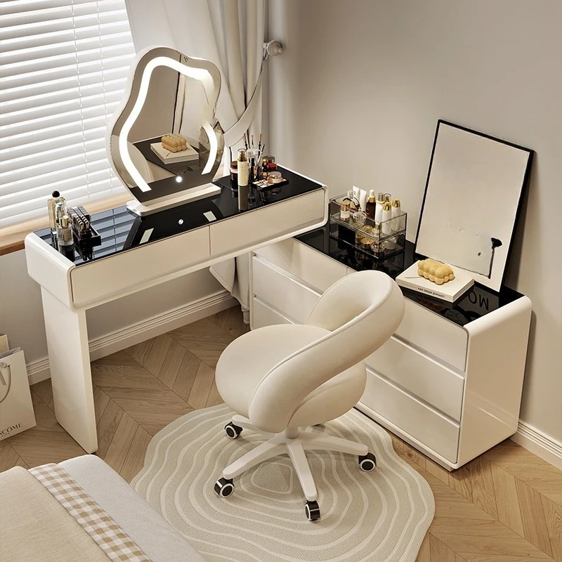 

Solid wood dresser simple modern bedroom cream style makeup table