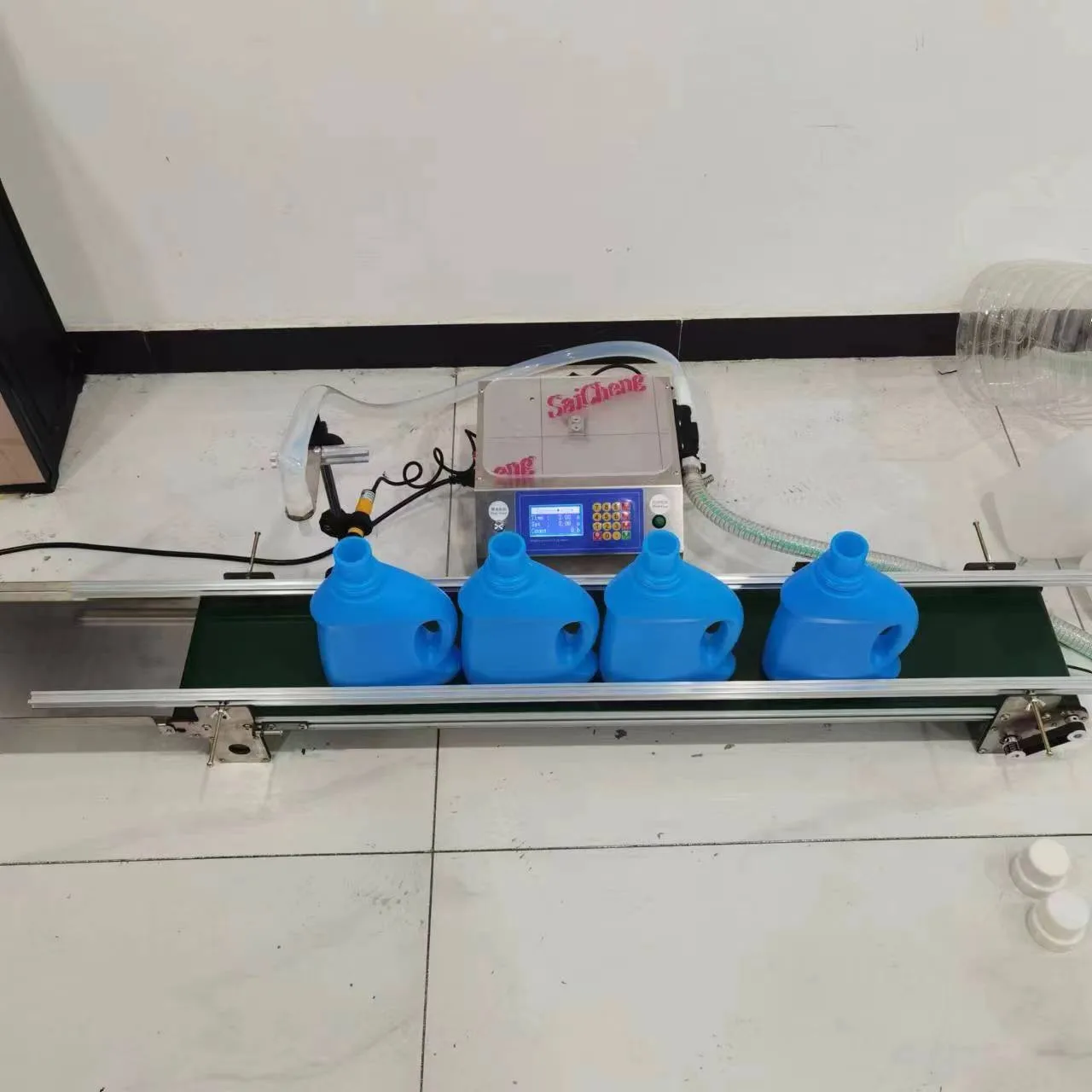 Laundry Conditioner Shampoo Filling Machine Shower Filler Large Flow With Conveyor Belt Automatic Honey Paste Olive Oil