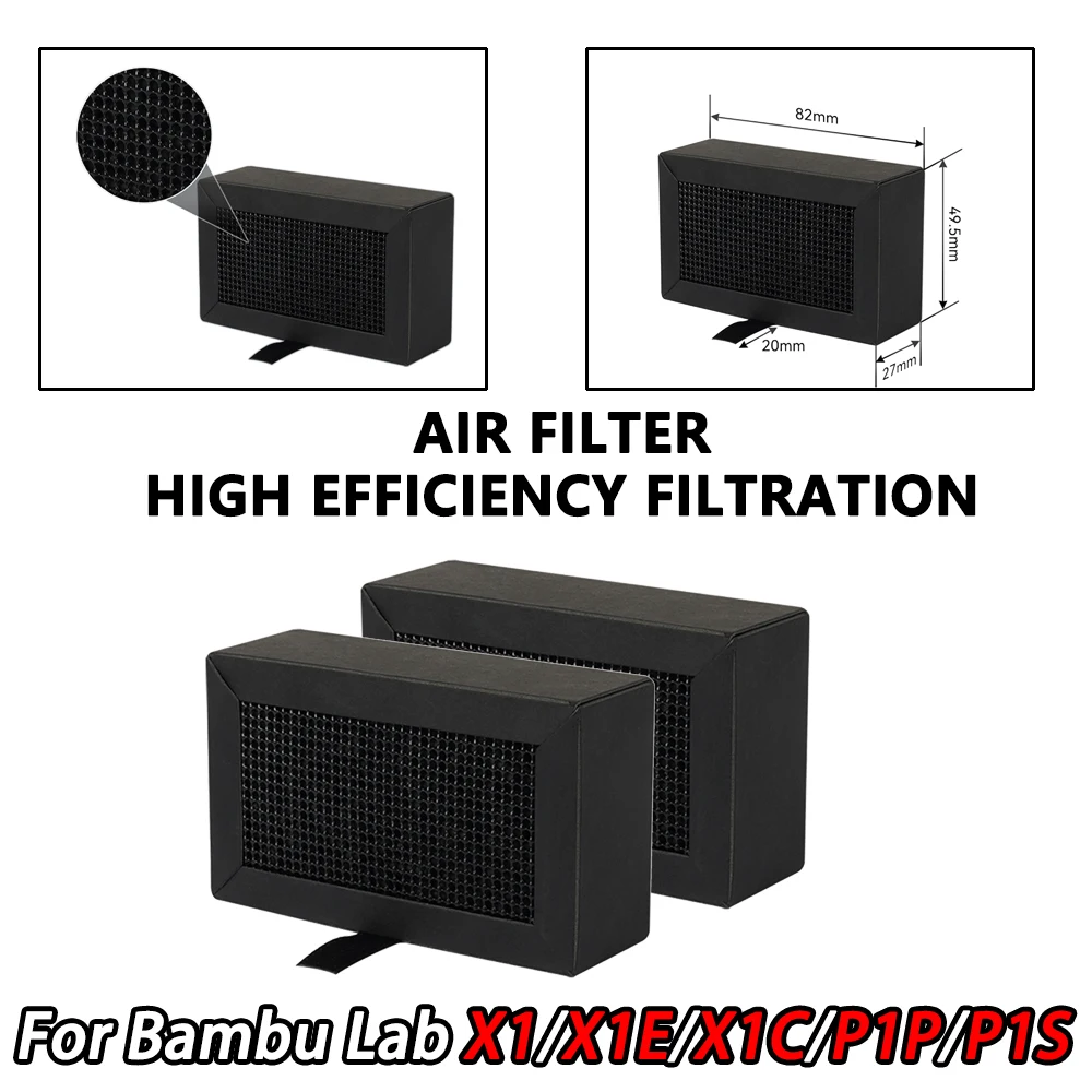 

Для Bambu Lab фильтр с активированным углем, сменный фильтр для очистителя воздуха, детали 3D-принтера для фильтра BambuLab X1 X1C P1P P1S