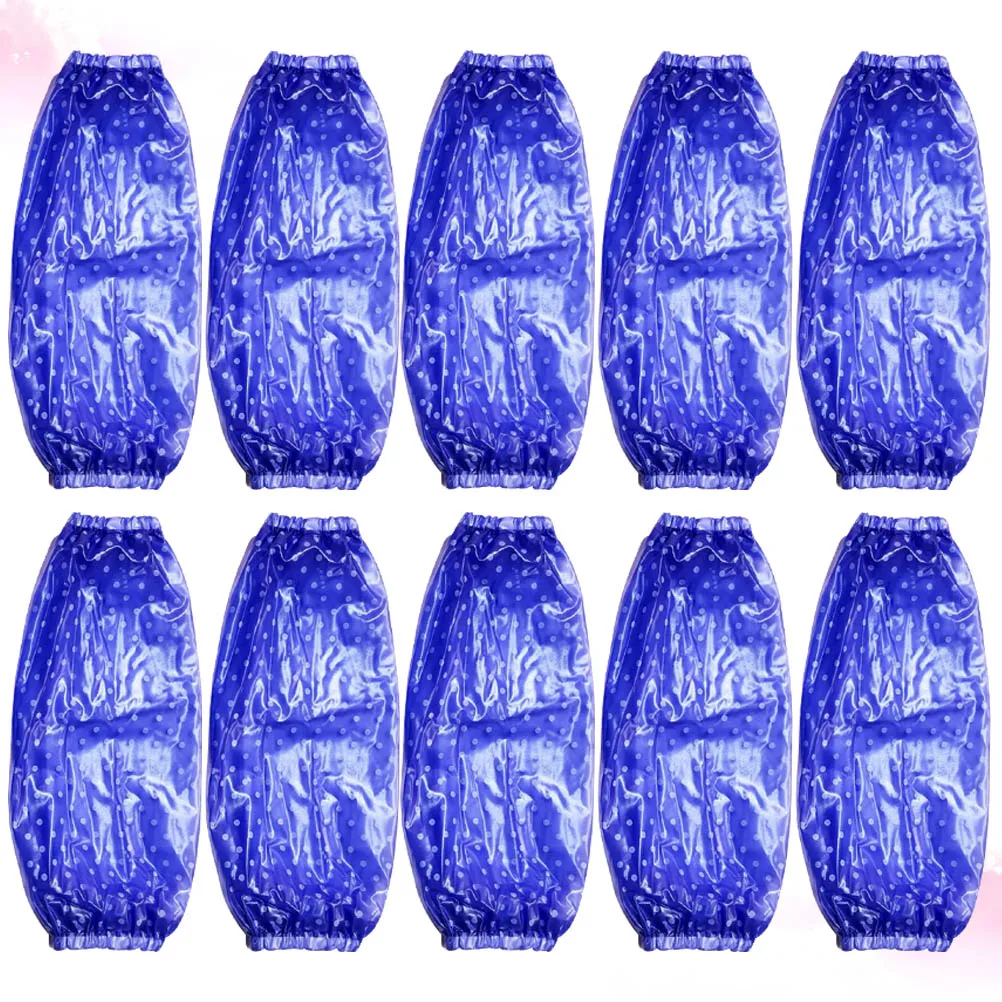 

5pcs Waterproof Oversleeves Pvc Oilproof Arm Sleeve Protectors Kitchen Cooking Cleaning Elastic Design Comfortable Protective
