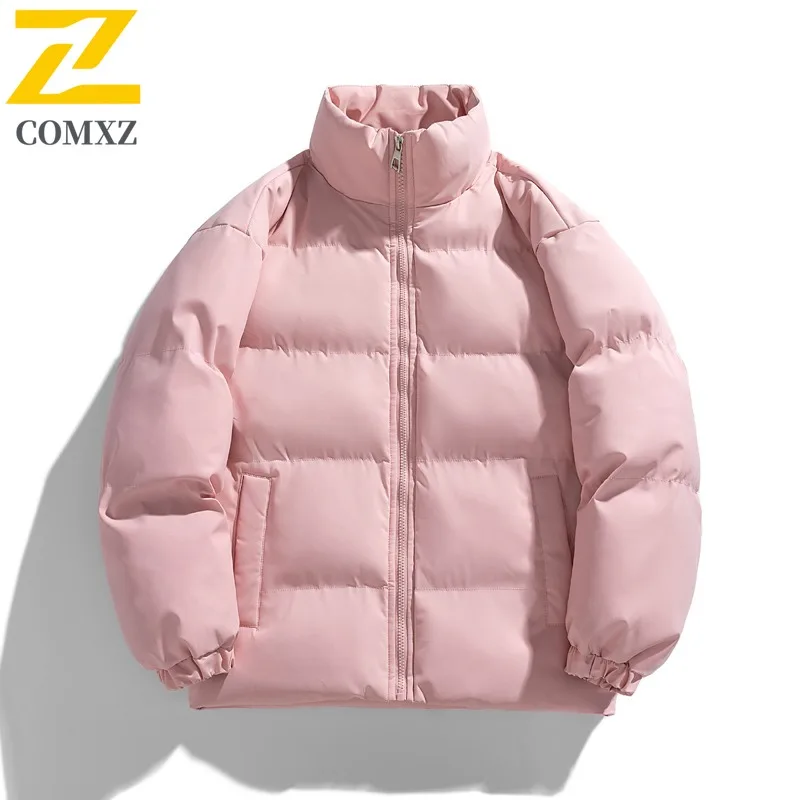 سترة رجالية كاجوال بياقة واقفة من COMXZ سترة خارجية للتسلق ومقاومة للرياح سترة دافئة راقية على الطراز الحضري ملابس خارجية شتوية خفيفة مريحة