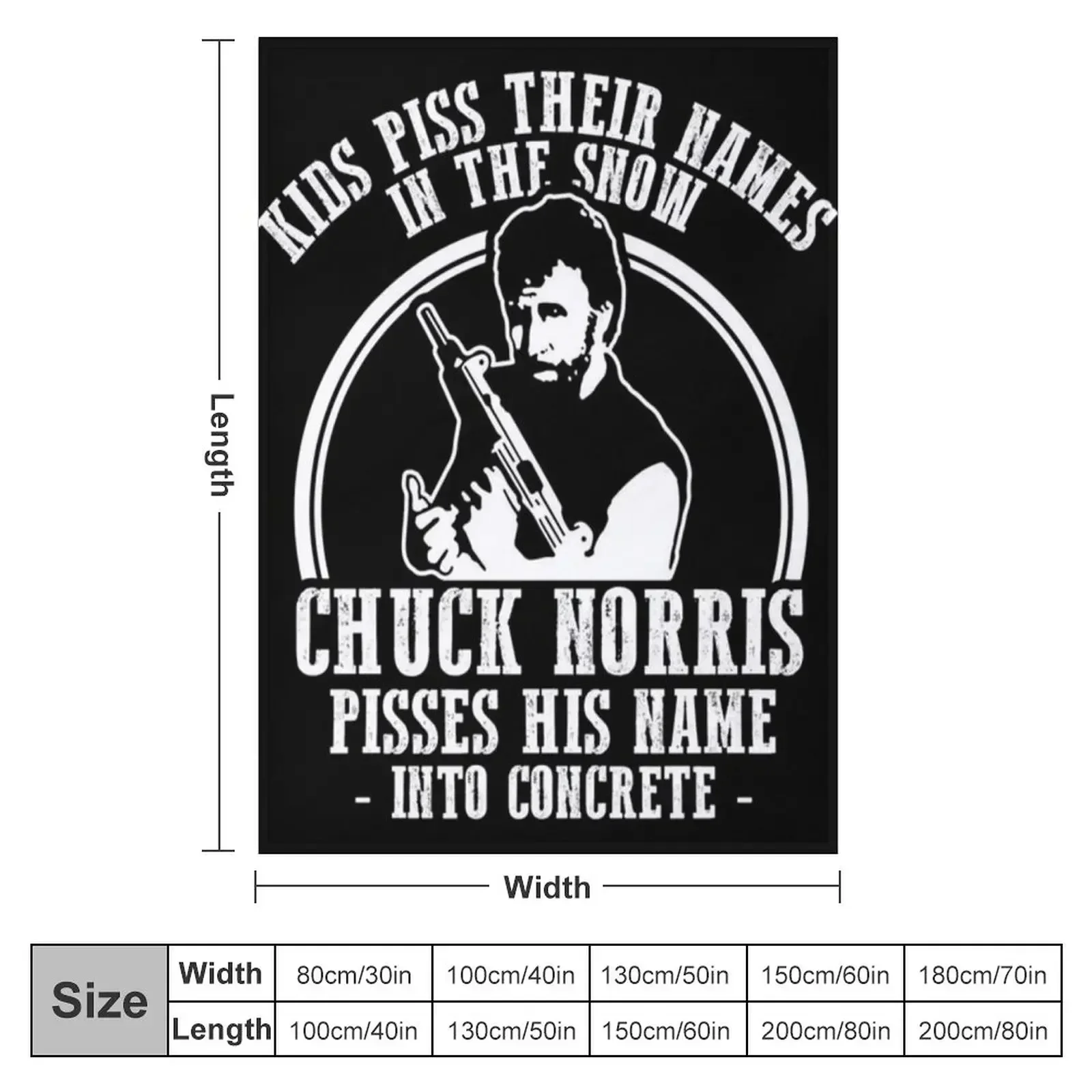 Chuck Norris Pisses His Name Throw Blanket Tourist Plaid bed plaid Blankets