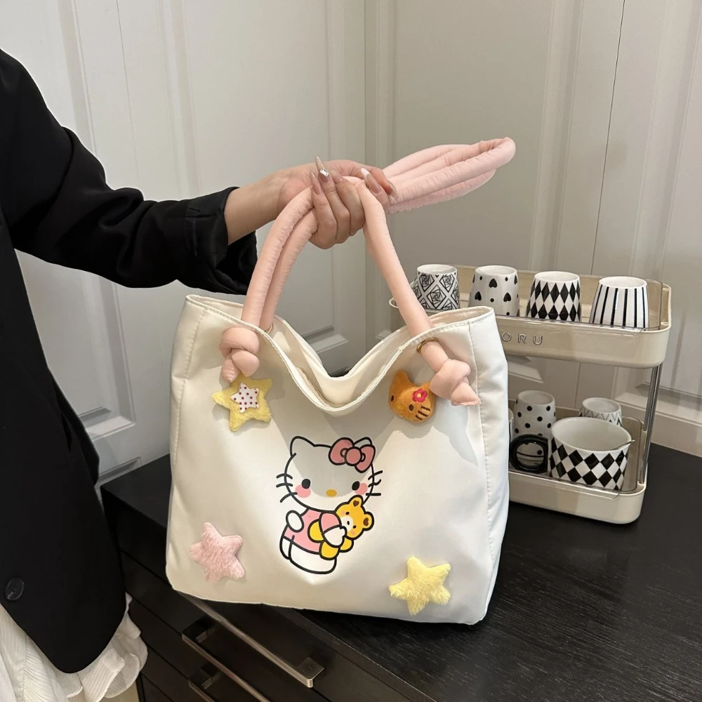 

Женские сумки Hello Kitty, сумка Sanrio, женские сумки на плечо для покупок, кавайная сумка, сумка на плечо с милым мультяшным котом