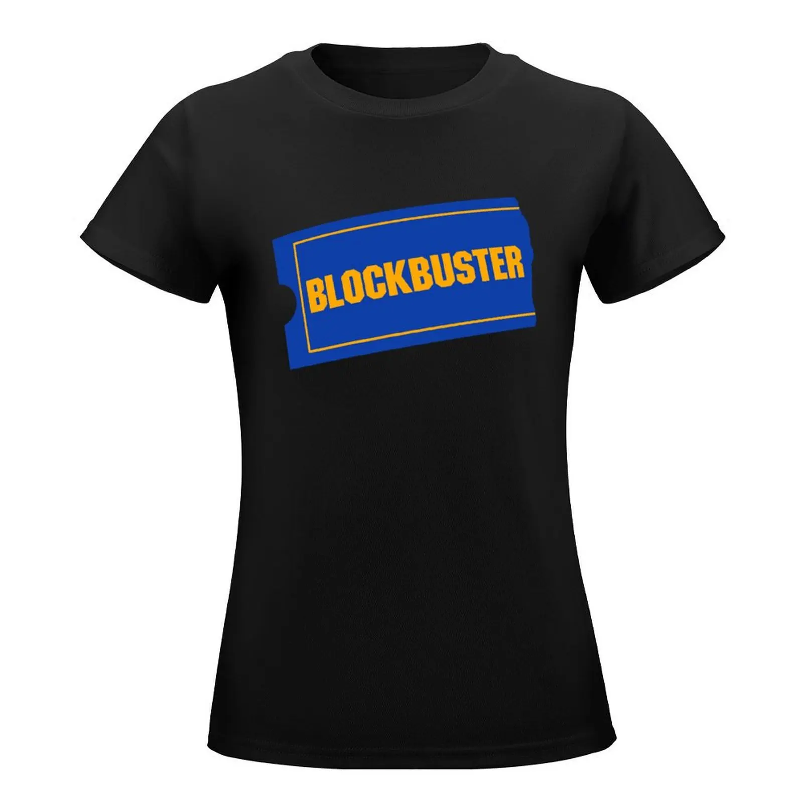 Blockbuster retro logo T-Shirt korean fashion animal print customizeds Summer Women's clothing