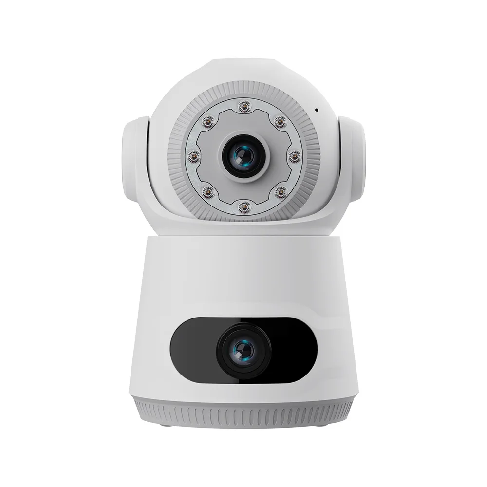 4MP V380pro APP Dual Lens Full Color Draadloze PTZ Intercom IP Dome Camera AI Humanoïde Detectie CCTV Babyfoon TC201
