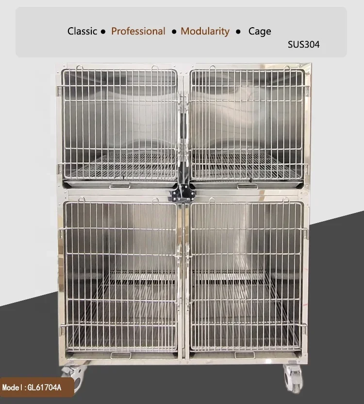 SUS304 Dog Kennel For Pet Hospital