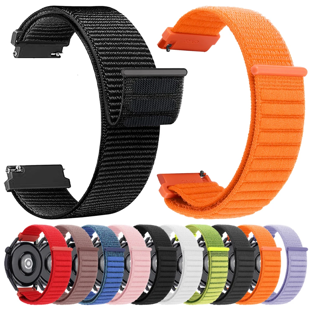 20 22mm Nylon Loop Strap For Garmin Venu 4 45mm Forerunner 570 265 255M 165 645 Vivoactive 6 5 4 Venu 3 Sq 2 Watch Band Bracelet