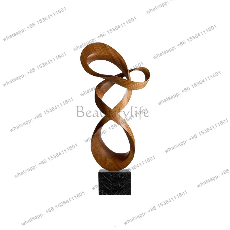 

Abstract solid wood sculpture ornament living room entrance high-end art decoration ornament
