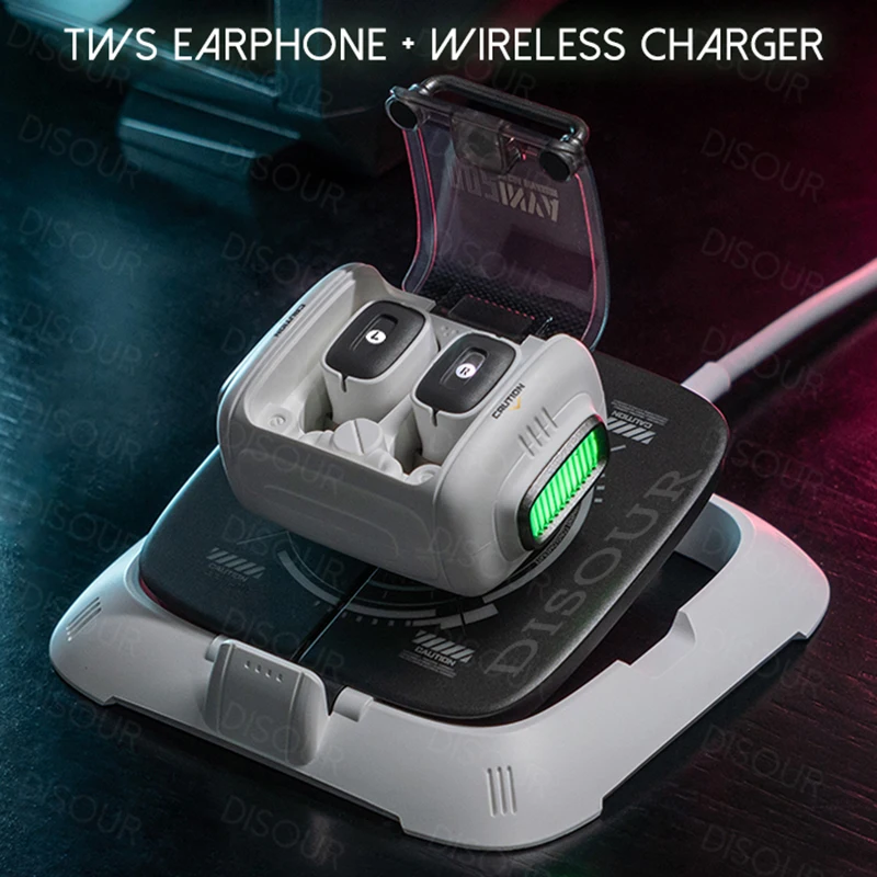 Mecha Invasion TWS BT 5.3 Headset INVA-Q Space Capsule Wireless ENC Noise Cancellation FUTURE-MECHA Wireless Charging Earphone