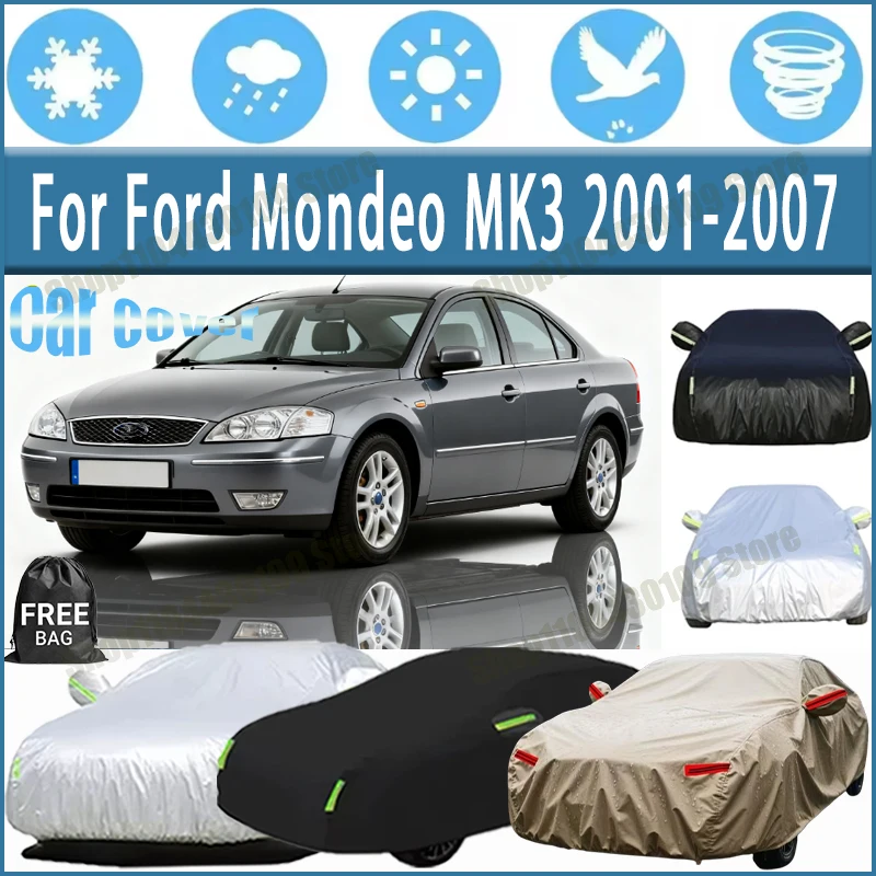 

For Ford Mondeo MK3 2001-2007 Car Cover Outdoor Protection Covers Snow Sunshade Waterproof Dustproof Exterior UV Car Accessories