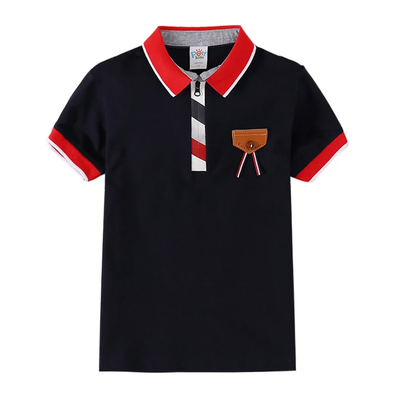 

baby Boys T-Shirts Summer Short Sleeve T Shirts Childrens Turn-Down Collar Tops Kids ventilate casual Clothing Girl cotton Tees