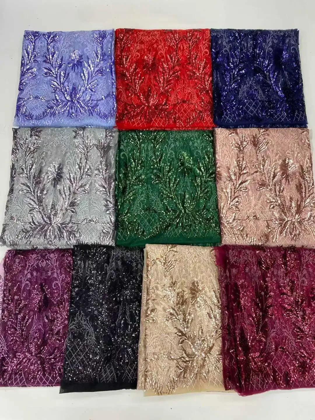 African Lace Fabric 2025 Sequins Embroidery Nigerian Bridal High Quality French Tulle Lace Fabric for Dresses Sewing CC1667
