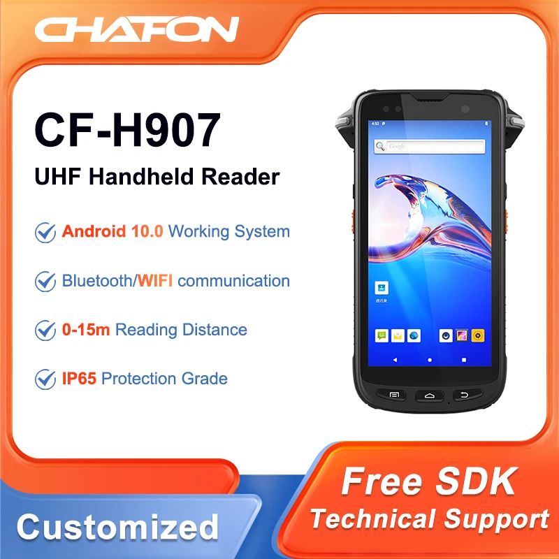 CHAFON CF-H907 Android Bluetooth RFID Industrial Grade UHF Handheld Terminal for Inventory Checking