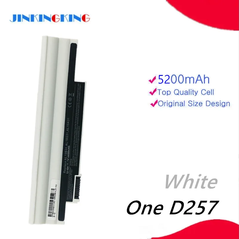 

white ICR17/65 Laptop Battery for Acer Aspire One 522 722 AOD255 D255 AL10B31 AOD260 AL10G31 D255E AL10A31 D257 D257E D270