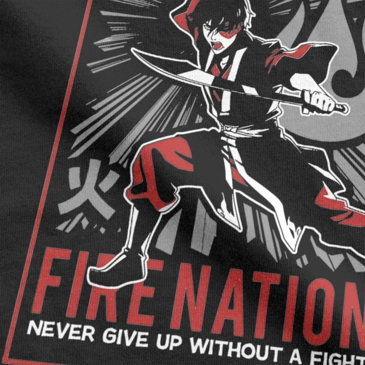 Avatar-The Last Airbender Zuko Fire Nation Never Give Up T-Shirts Men Humorous Cotton Tees Short Sleeve T Shirt Printed Tops