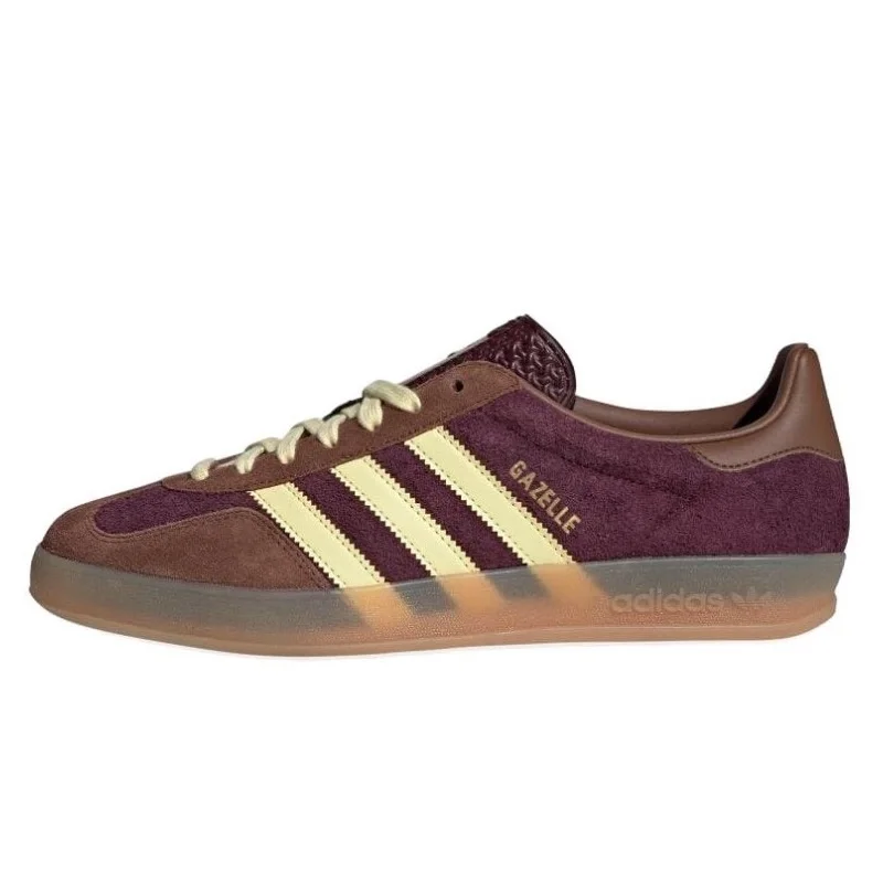 Adidas Gazelle Indoor Maroon Almost Yellow Fashion Jogging Trainers Sneakers Outdoor Sports Shoe Women Men Skateboarding Shoes